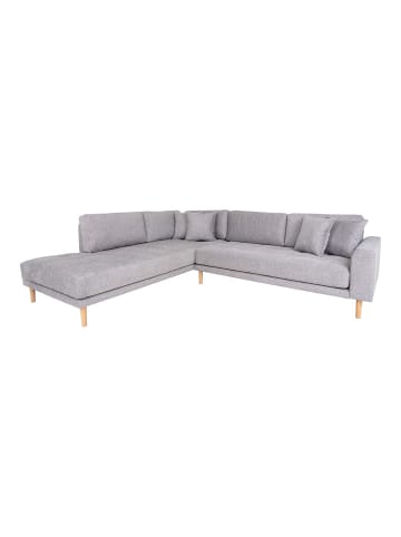 ebuy24 Ecksofa Lido Hellgrau 257 x 220 cm