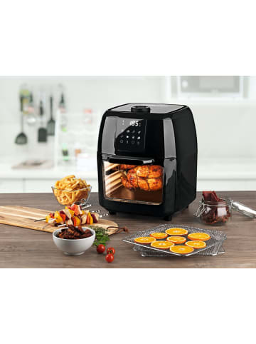 Gourmet Maxx Heißluft-Fritteuse Digital 9in1 1800W schwarz Schwarz