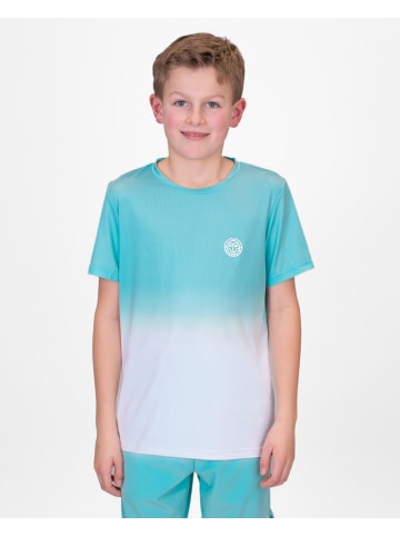 BIDI BADU Crew Junior Tee - black in Aqua/Weiß