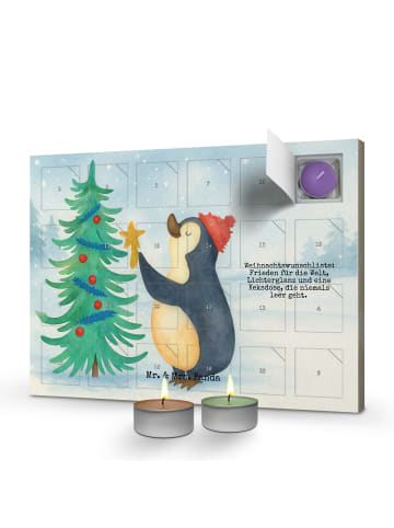 Mr. & Mrs. Panda Adventskalender Pinguin Weihnachtsbaum Design m... in Weiß