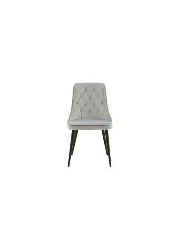 ebuy24 Esszimmerstuhl VelvetDeluxe Hellgrau 2er Set