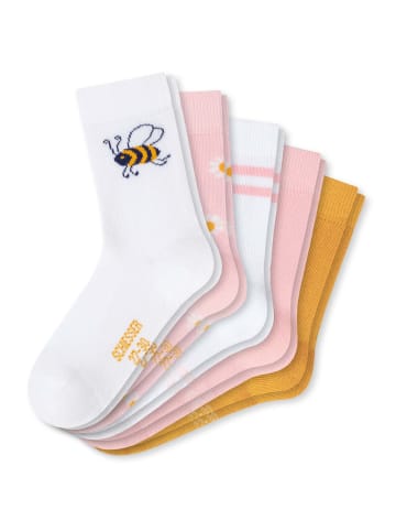 Schiesser Kindersocken Mädchen Biene in Weiß/Rosa/Gelb