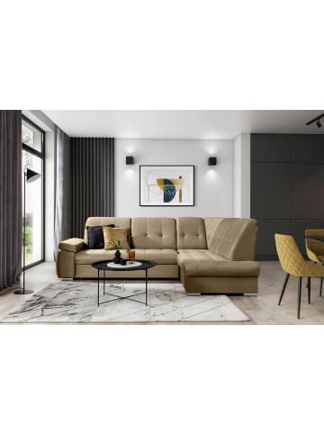 MF Design Saido Recamiere Rechts in Braunbeige -  (L) 272 x (B) 272 x (H) 95 cm