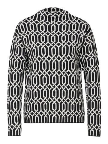 Street One Jaquard Pullover in Schwarz