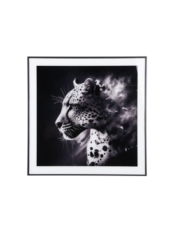 Present Time Wanddekoration Leopard - Schwarz - 2x50x50cm