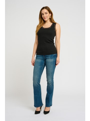 Cream Jerseytop Vanessa Slim fit in Pitch Black