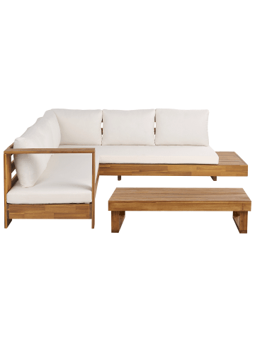 Beliani 3-tlg Lounge Set MARETTIMO in Braun/Weiß