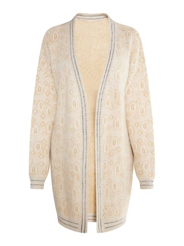 VIRITA Women Strick Cardigan in Beige Mehrfarbig