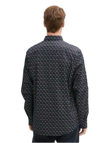 Tom Tailor Langarm Business Hemd für Herren in Schwarz