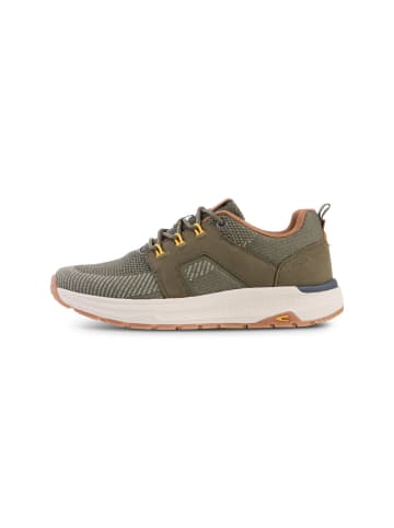Camel Active Sneaker aus Leder-Textil Mix in Olivgrün