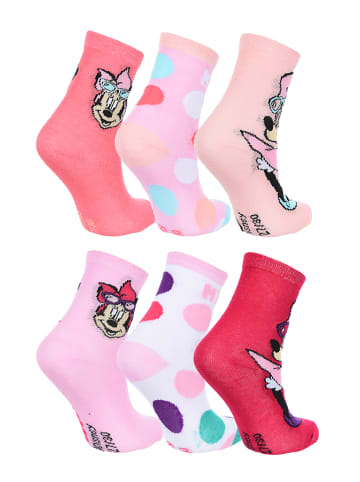 Disney Minnie Mouse 6er-Set: Socken Strümpfe in Mehrfarbig