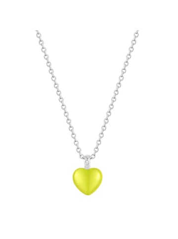Glanzstücke München Kette Herz aus Sterling Silber mit Lab Grown Diamond in silber