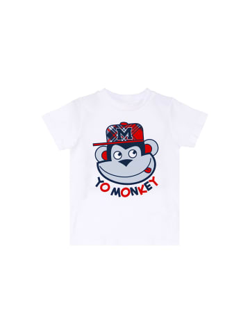 Denokids Set Monkey Plaid in rot