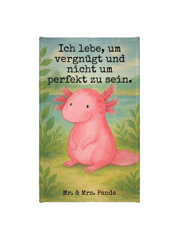 Mr. & Mrs. Panda Gästehandtücher Axolotl Niedlich Design mit Spruch in Weiß