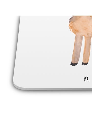 Mr. & Mrs. Panda Untersetzer für Gläser Lama König ohne Spruch in Weiß