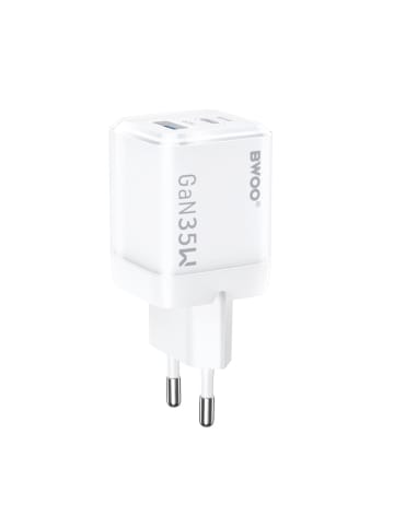 Wisam BWOO GaN-Wandladegerät CDA222 PD 35W 1 x USB 1 x USB-C, weiß