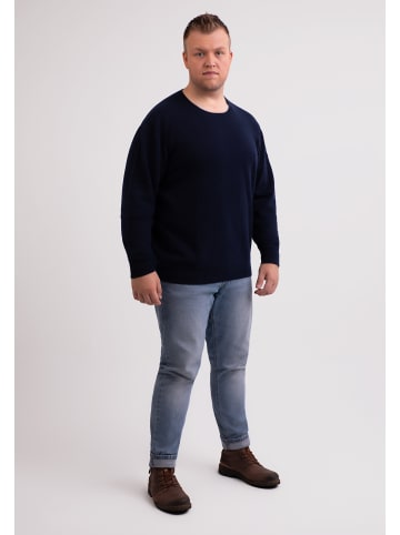 CASH-MERE.CH Rundhals Pullover in Marine Blau