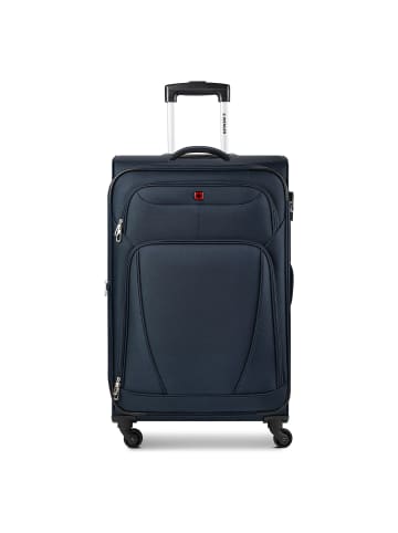 Wenger Beaumont 4 Rollen Trolley L 78 cm mit Dehnfalte navy