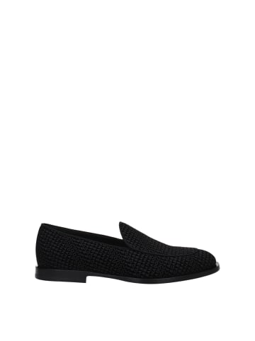 Schwarz Samt Slip-On Loafer