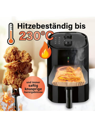 Gourmet Maxx Backpapier-Schalen für Heißluft-Fritteusen 200er-Set 20x20x4,5cm braun Braun