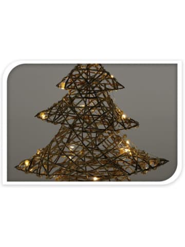 Home&Styling Collection Weihnachtsbaum aus Metall, 20 LED in Gold, (B) 9 x (H) 30 x (L) 30 cm