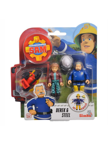 Feuerwehrmann Sam  Derek & Steele | Spiel-Figuren Set | Feuerwehrmann Sam | Simba Toys