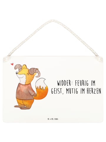 Mr. & Mrs. Panda Wegweiser Widder Astologie mit Spruch in Weiß