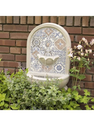 MARELIDA Gartenbrunnen Wand- und Standbrunnen H: 54cm in natur, blau