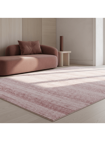 KADIMA DESIGN Teppich Kurzflor Waschbar Einfarbig INN Strapazierfähig OEKO-TEX in Pink