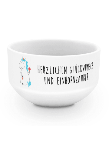 Mr. & Mrs. Panda puddingschale Einhorn Baby mit Spruch in Weiß