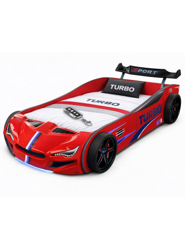 Coemo Autobett GTE im Rennwagen-Design mit Lattenrost in Rot