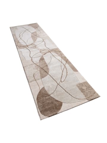 KADIMA DESIGN Teppich Kurzflor Abstrakt Wohnzimmer in Beige