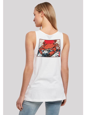 F4NT4STIC Ladies Tanktop Welle Crab Japan in weiß