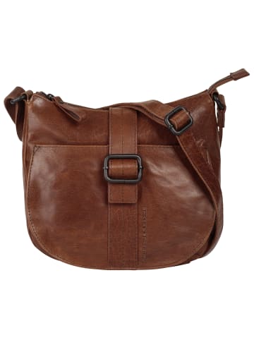SPIKES & SPARROW Umhängetasche echt Leder in cognac