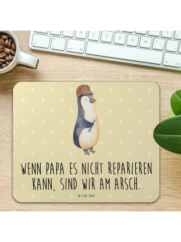 Mr. & Mrs. Panda Mauspad Wenn Papa es nicht reparieren kann, sin... in Gelb Pastell