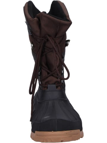 Spirale Winterstiefel Till Canadian gefüttert in schwarz/braun in schwarz/braun