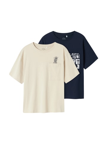 name it T-Shirt 'Vilian' 2er Pack in blau