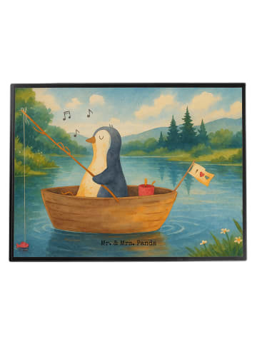 Mr. & Mrs. Panda Tischschoner Pinguin Angelboot Design ohne Spruch in Weiß