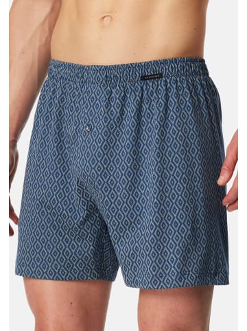 Schiesser Boxershorts Singel-Jersey in Dunkelblau