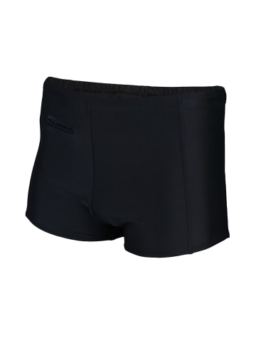Aquarti Aquarti Herren Badehose mit Reißverschlusstasche in schwarz