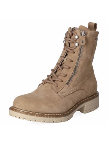 Schnürstiefeletten in taupe