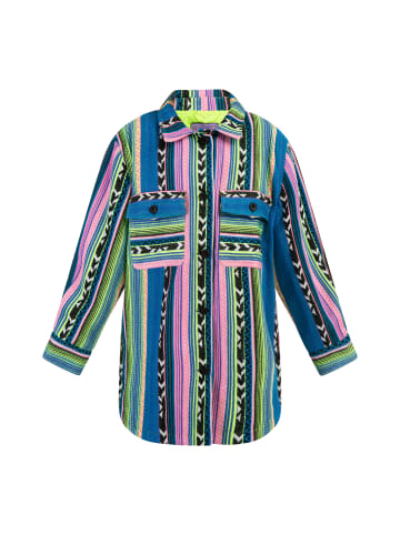 myMo KIDS Mädchen Hemdjacke in Mehrfarbig Neon Grün