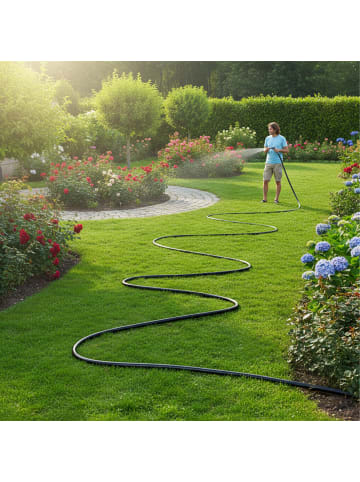 relaxdays Gartenschlauch in Schwarz - 50 m