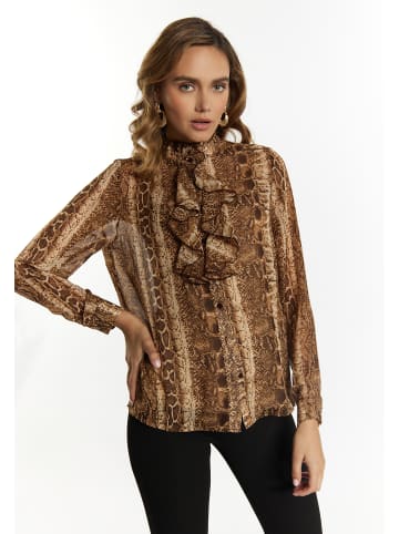 faina Damen Bluse in Braun Beige