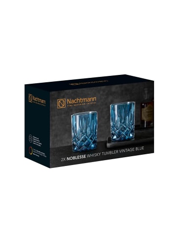 4er Set Whiskybecher Noblesse Vintage in Vintage Blue 295 ml