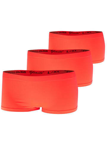 Yenita® Seamless Pantys 3er Set, Microfaser in neon orange