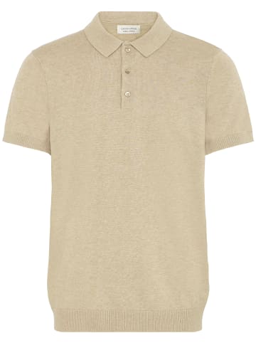 CASUAL FRIDAY Einfarbiges Poloshirt Kurzarm Klassische Passform in Natur
