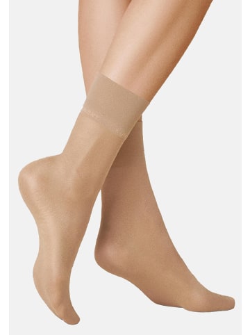 Kunert Feinsöckchen Satin Look 20 druckfreier Bund in Teint