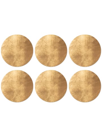OnlyWow Glasuntersetzer 6er-Set Blatt-Textur