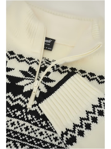Brandit Strickjacke / Cardigan "Norwegian Troyer" in Weiß